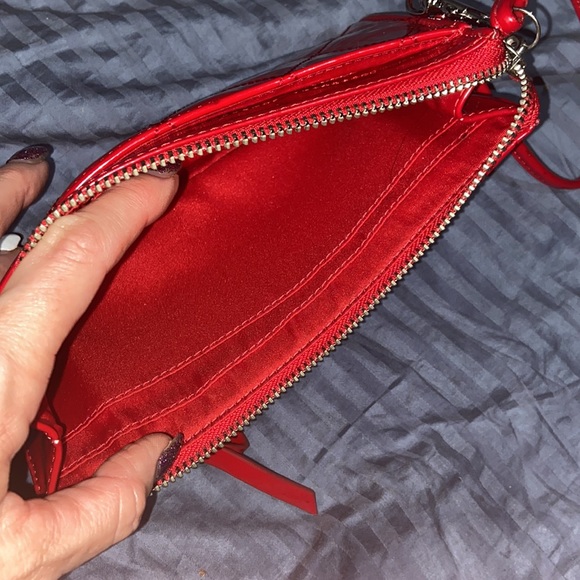 Coach Wristlet Cherry Red Patent Quilted - Picture 13 of 13